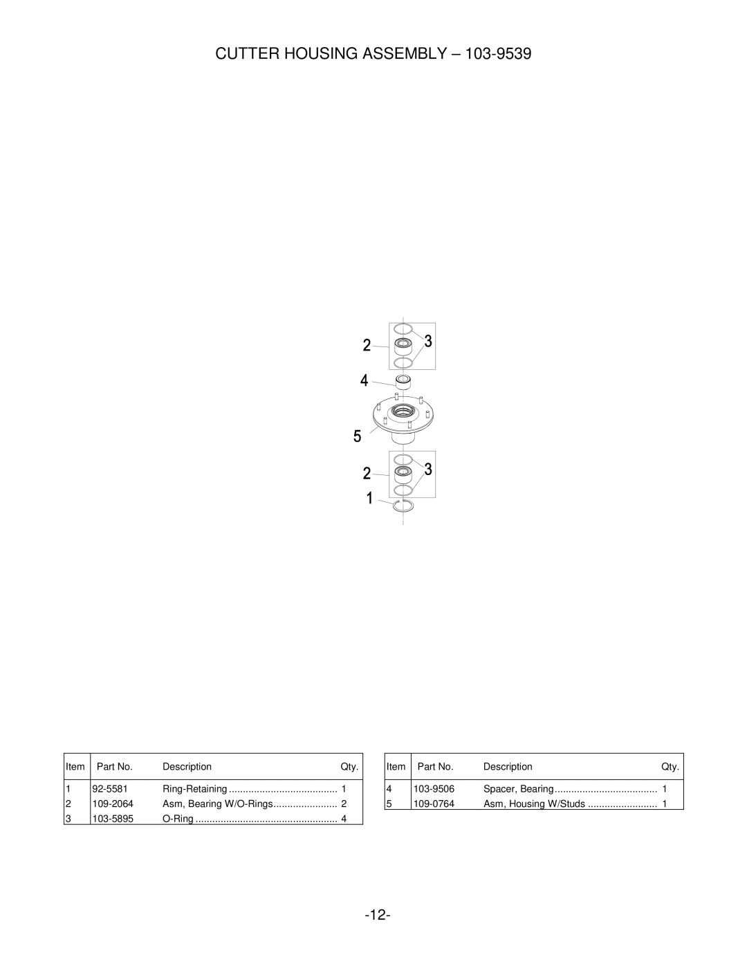 Exmark Lazer Z manual Cutter Housing Assembly 