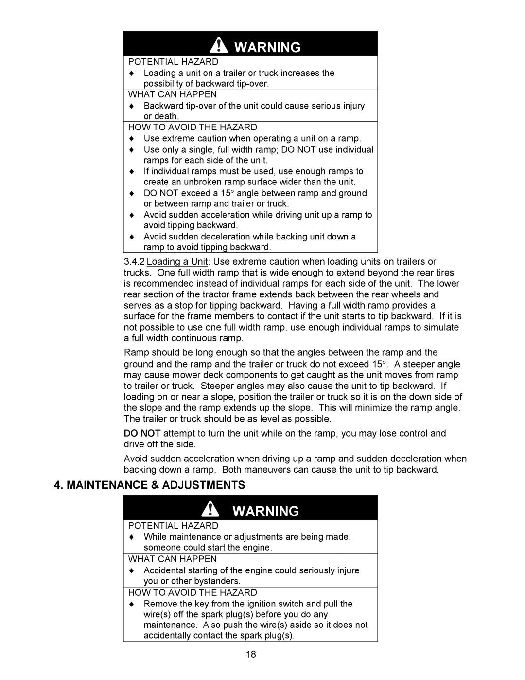 Exmark Lazer ZCT manual Maintenance & Adjustments 