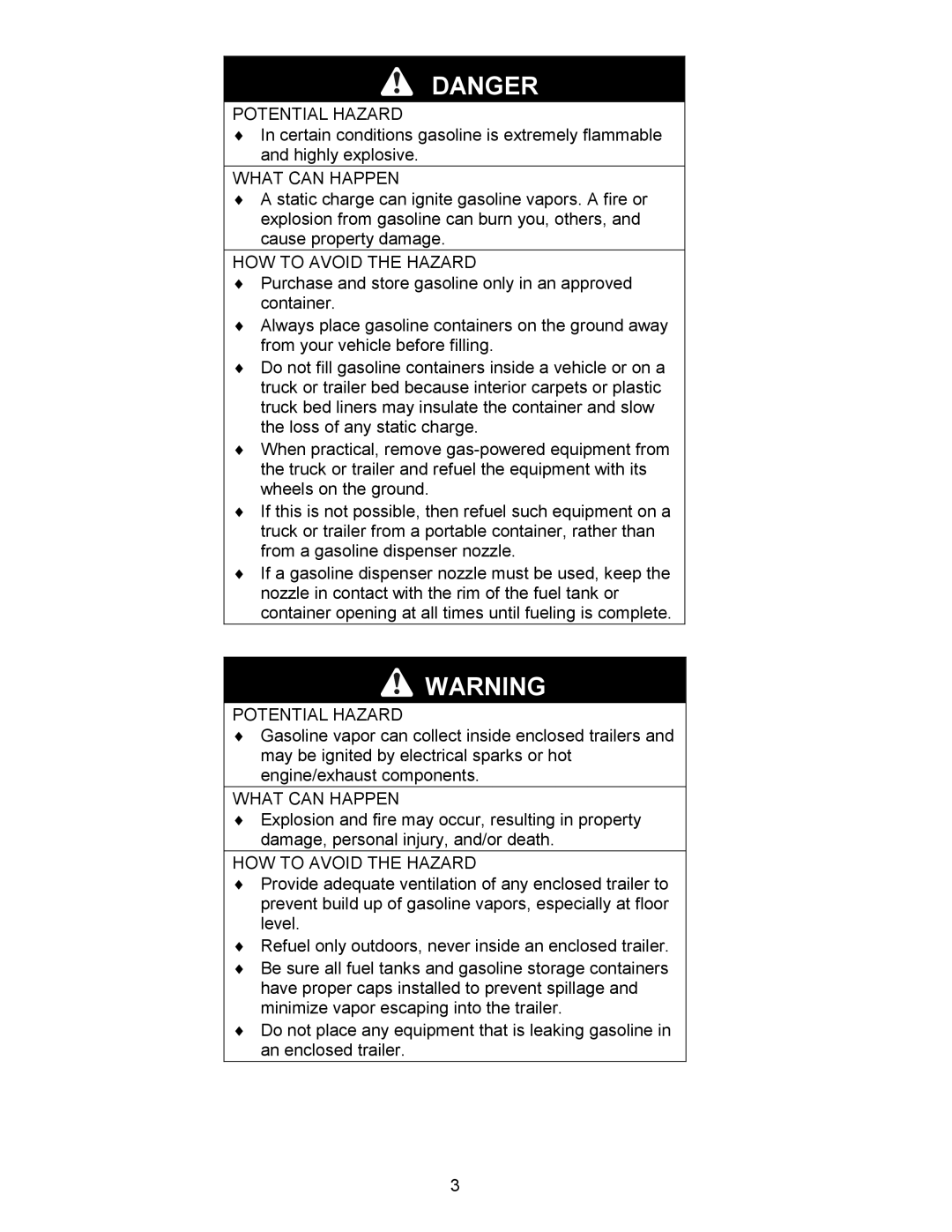 Exmark Lazer ZCT manual Potential Hazard 