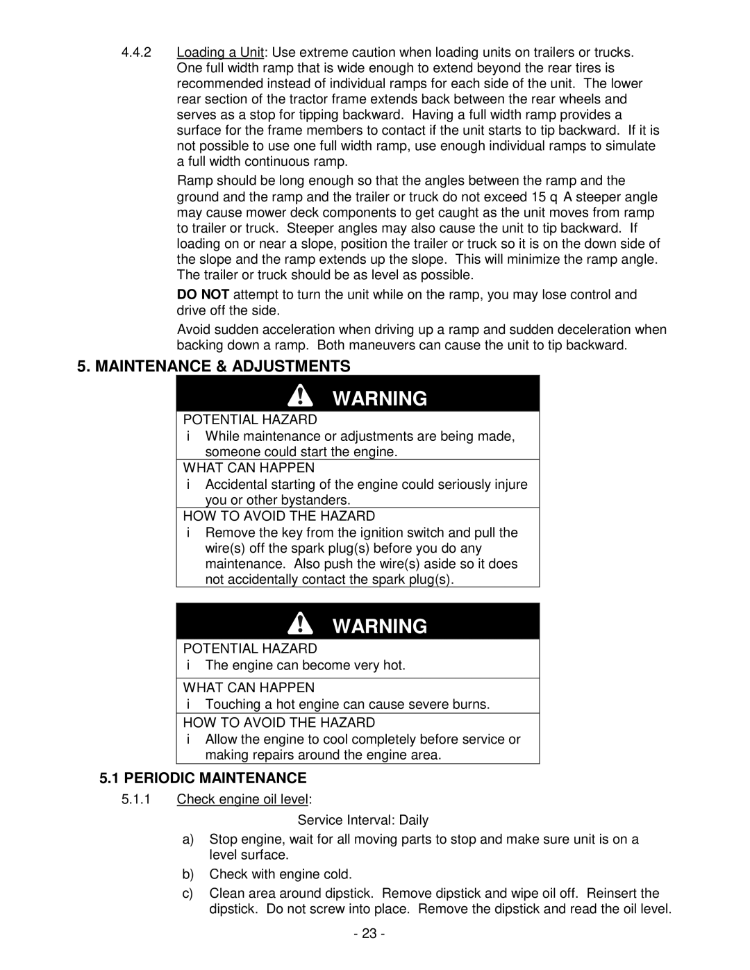 Exmark Lazer ZHP manual Maintenance & Adjustments, Periodic Maintenance, Service Interval Daily 