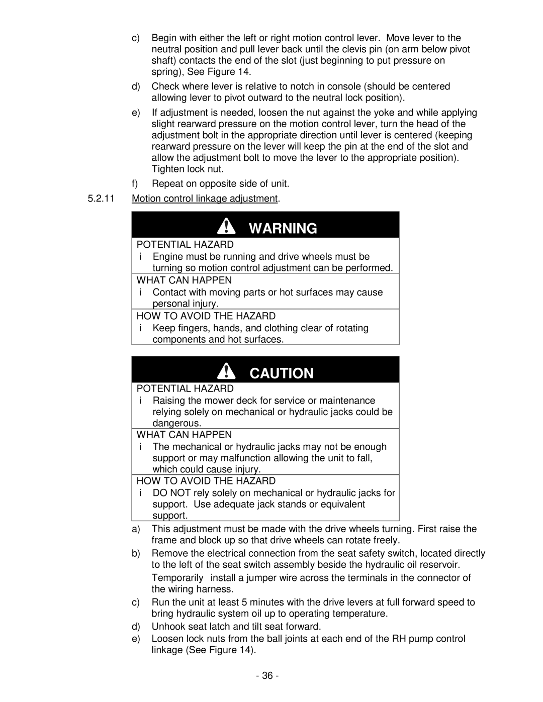 Exmark Lazer ZHP manual Potential Hazard 