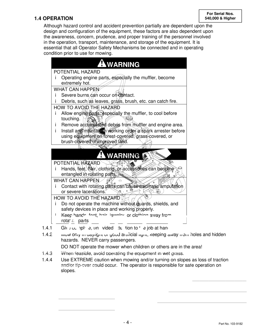 Exmark Lazer ZHP manual Operation 