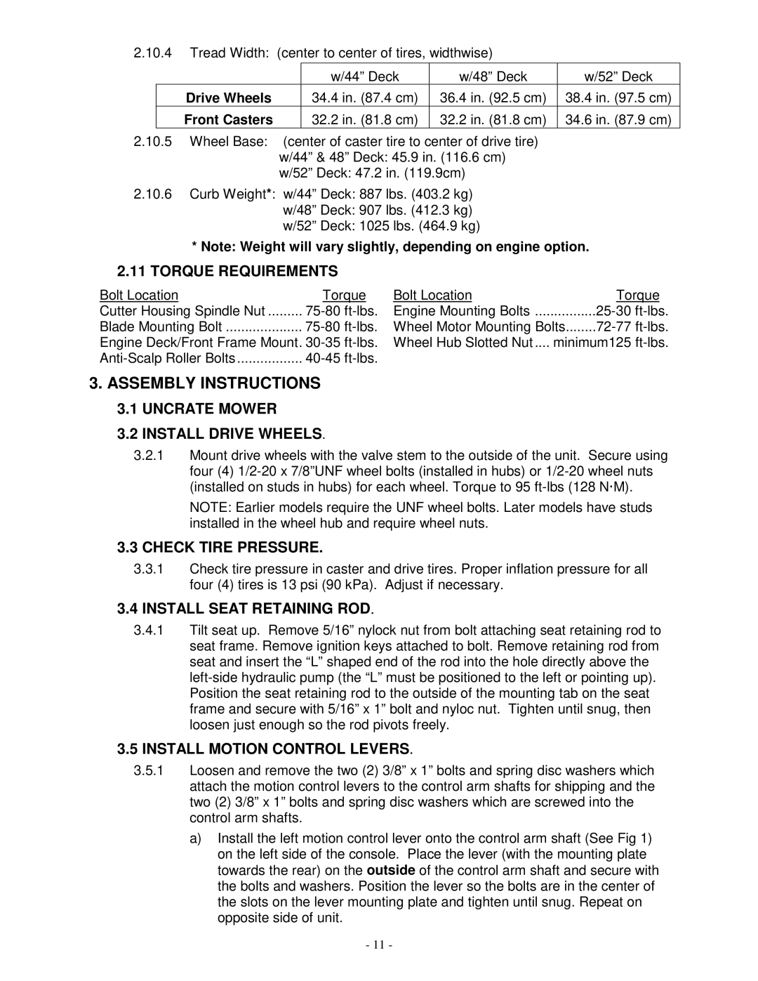 Exmark LAZER ZTM manual Assembly Instructions 