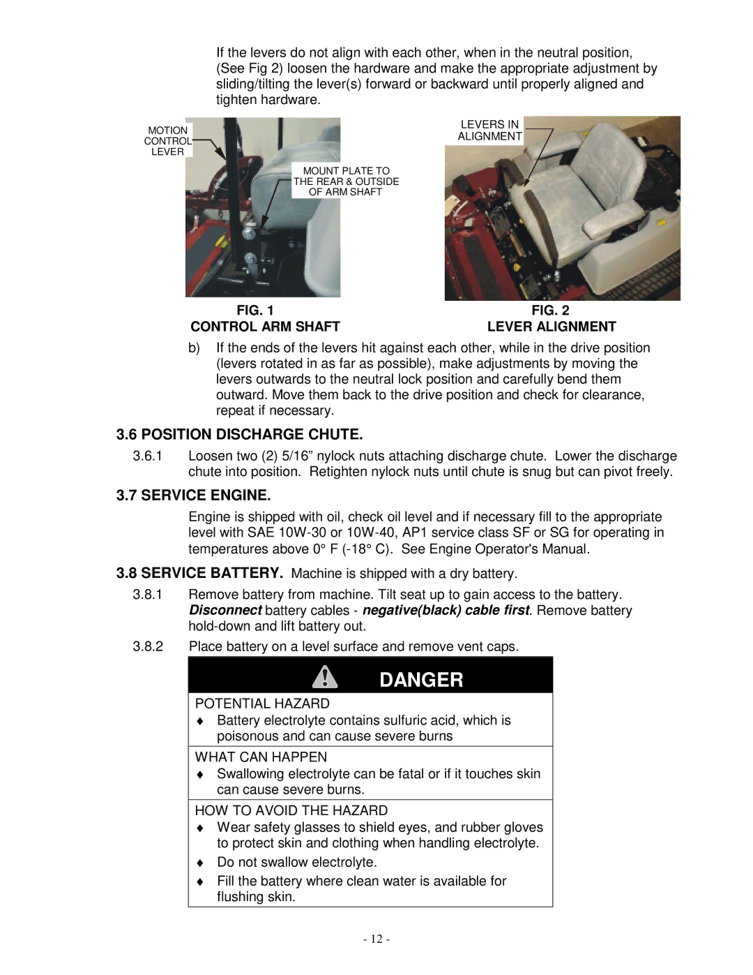 Exmark LAZER ZTM manual Position Discharge Chute, Service Engine 