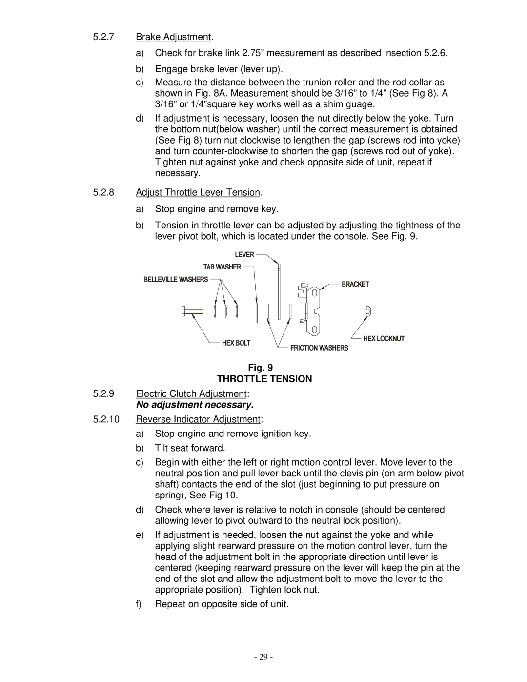 Exmark LAZER ZTM manual No adjustment necessary 