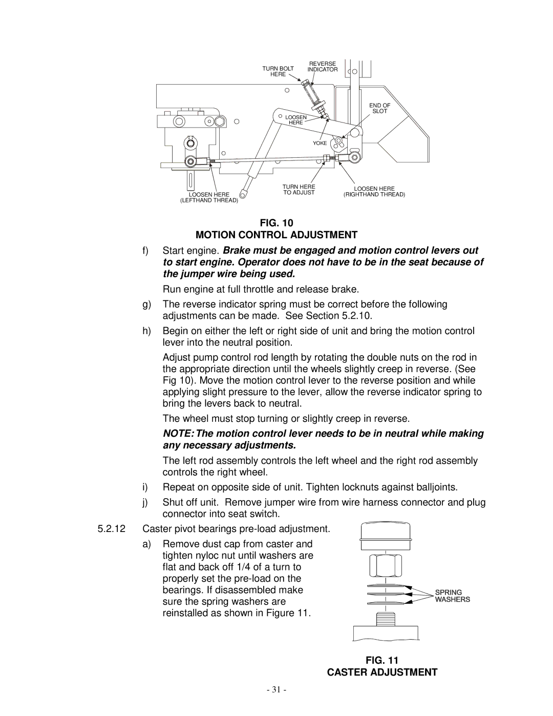 Exmark LAZER ZTM manual Motion Control Adjustment 