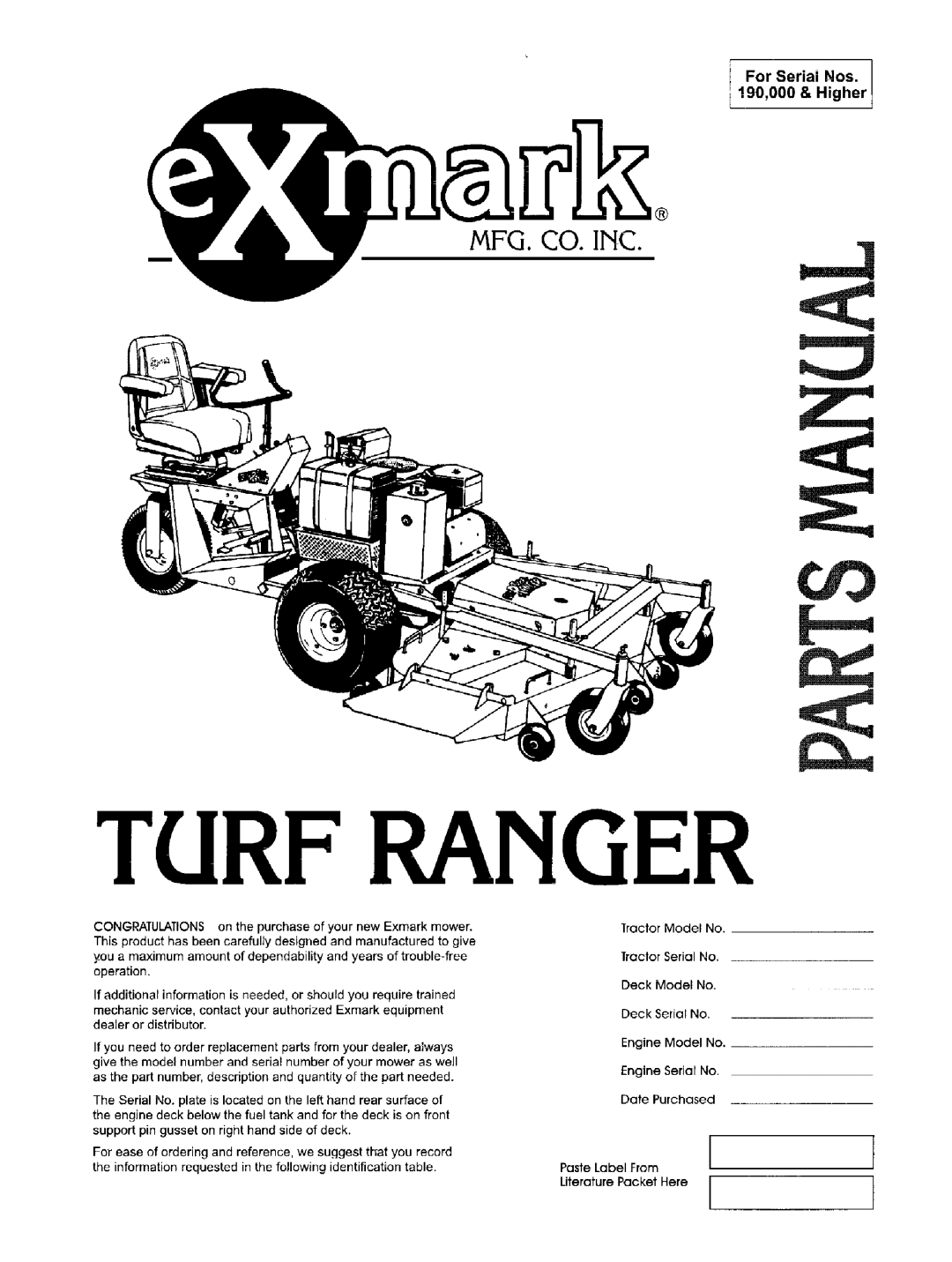 Exmark Lazer ZXP manual 