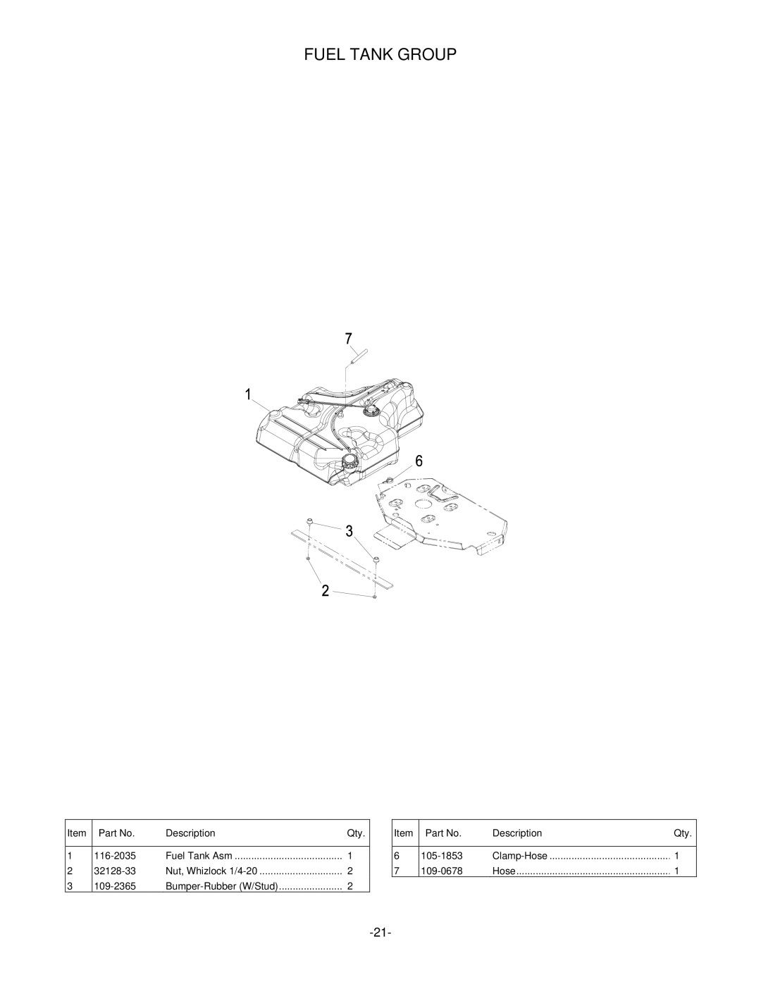 Exmark LHP4820KC, LZ26KC724, LZ27KC605, RT11425 manual Fuel Tank Group 