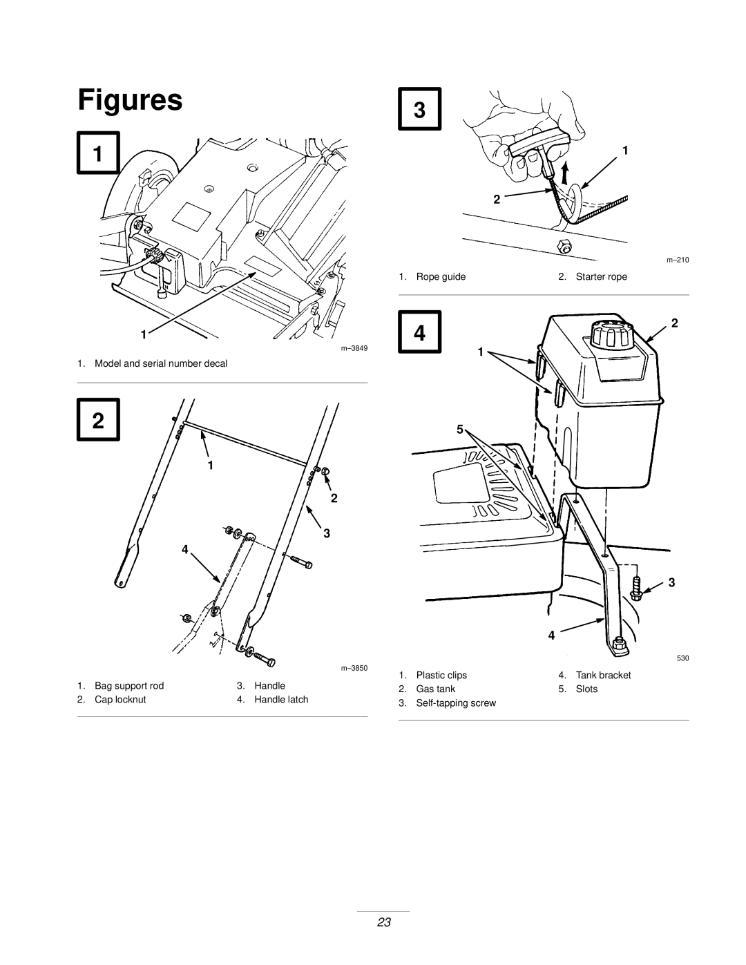 Exmark M217B, M217b, M217bsp manual Figures 