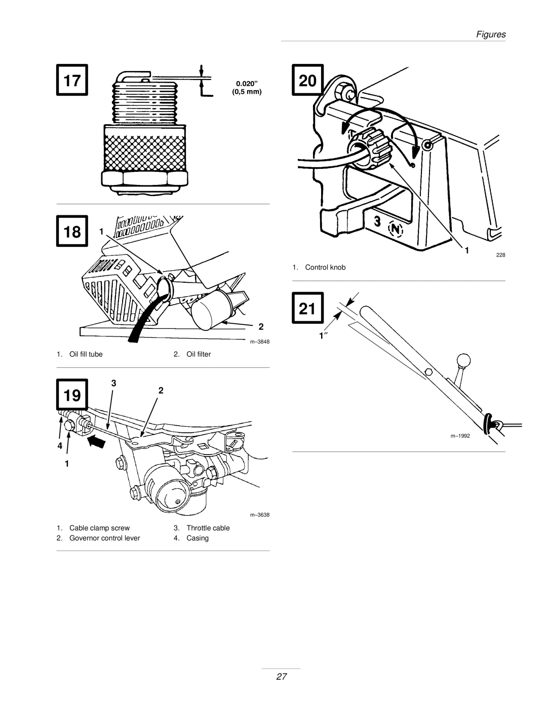 Exmark M217B, M217b, M217bsp manual 020 0,5 mm 