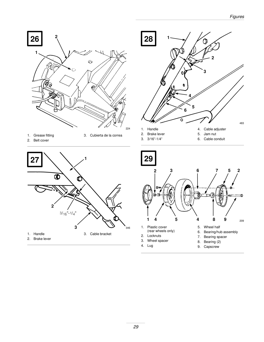 Exmark M217B, M217b, M217bsp manual #/16º-!/4º 