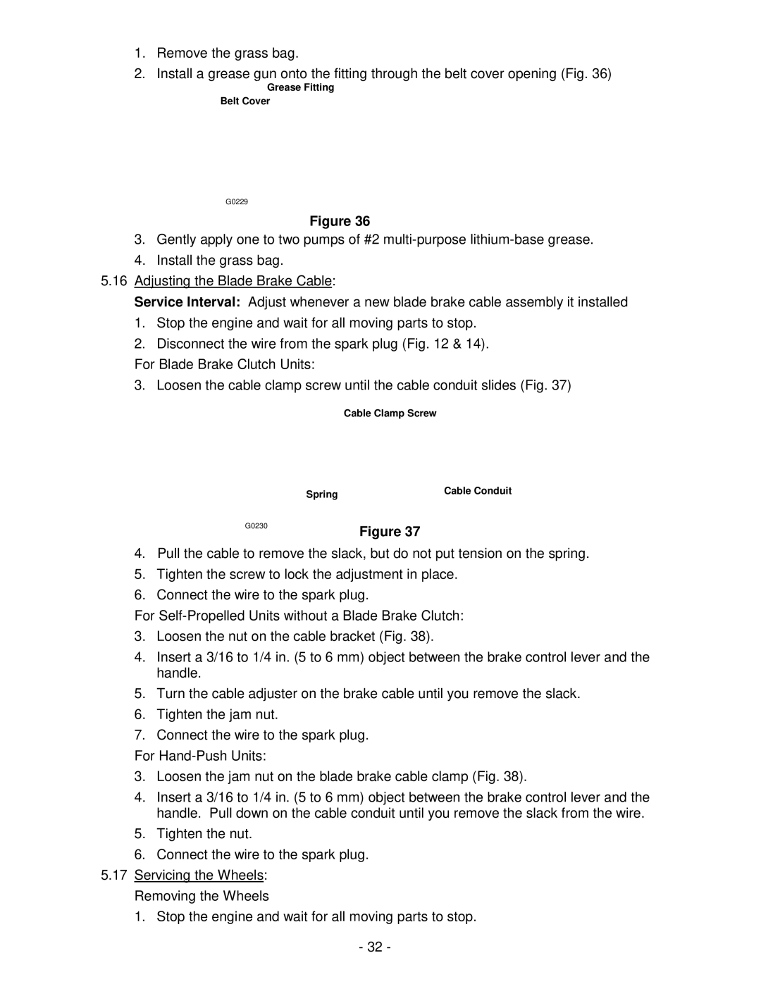 Exmark Metro 21 Series manual For Blade Brake Clutch Units 