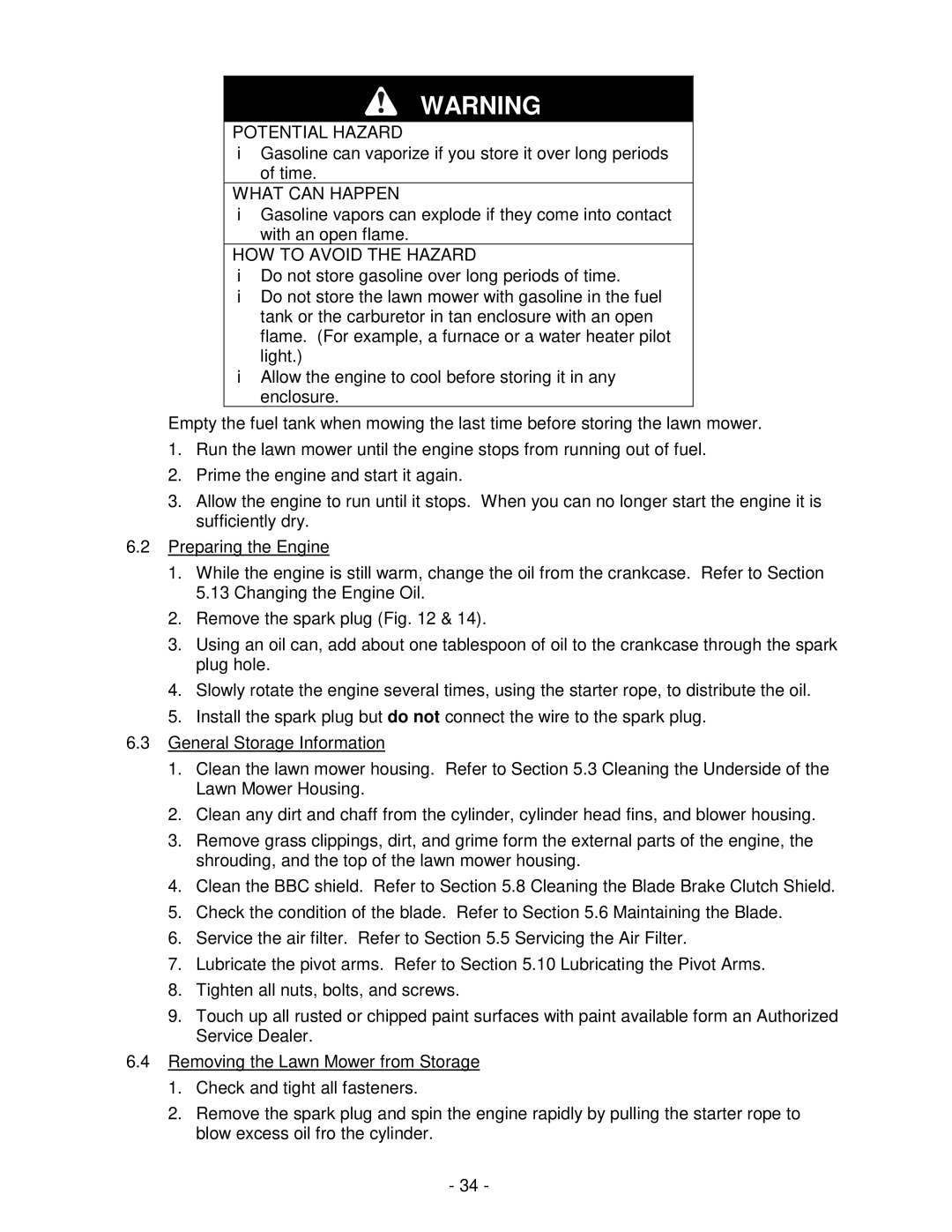 Exmark Metro 21 Series manual Potential Hazard 