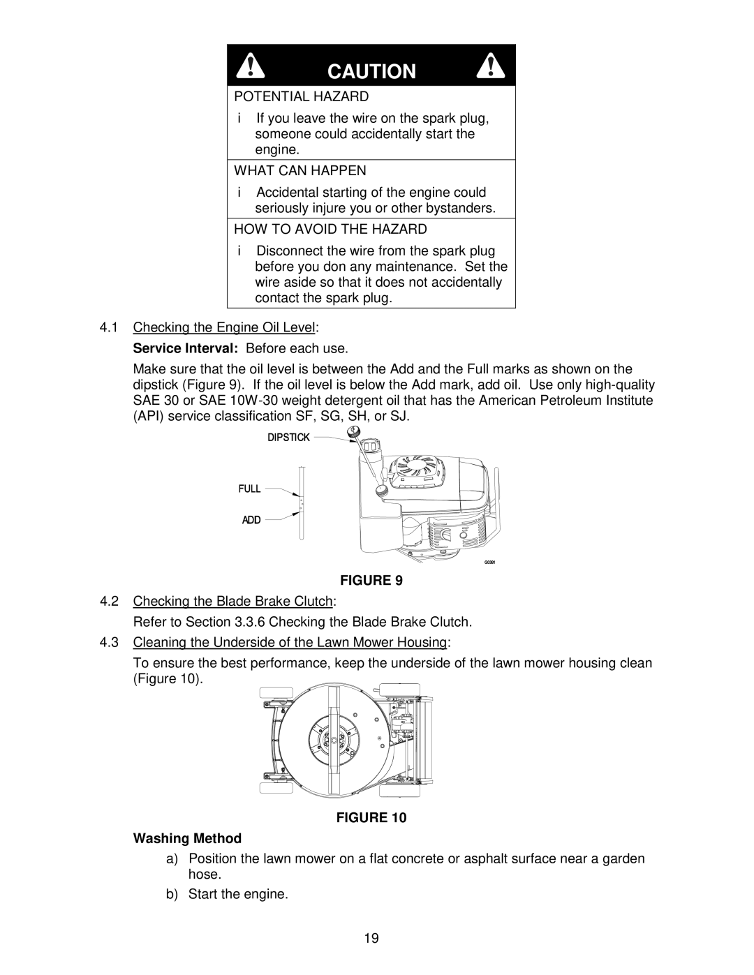 Exmark Metro 26 manual Washing Method 