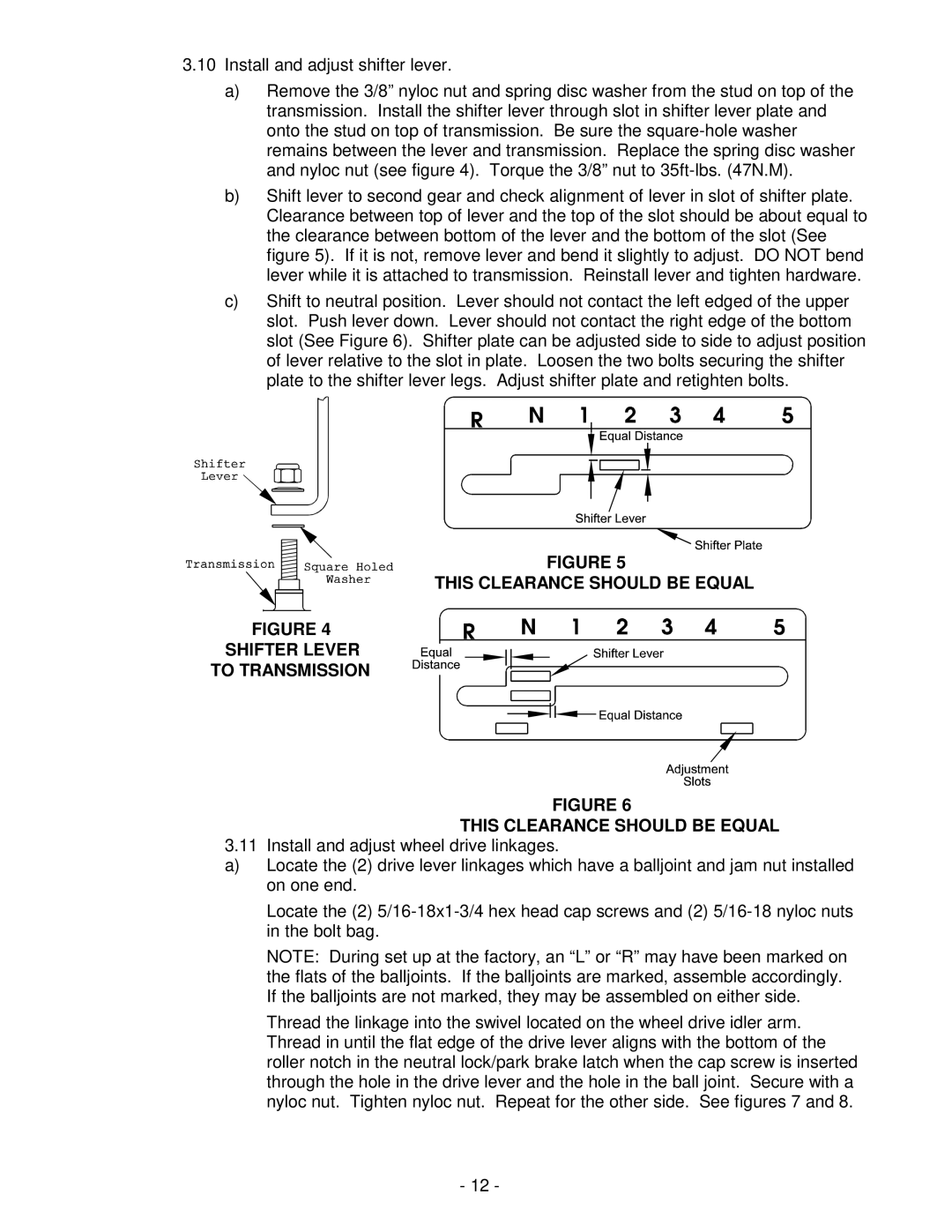 Exmark Metro HP manual This Clearance should be Equal Shifter Lever To Transmission 