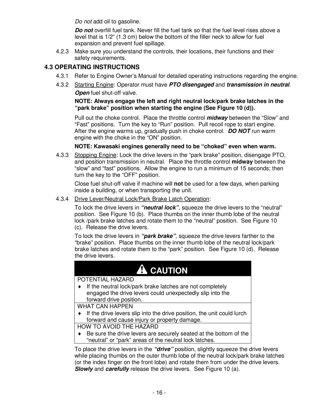 Exmark Metro HP manual Operating Instructions 