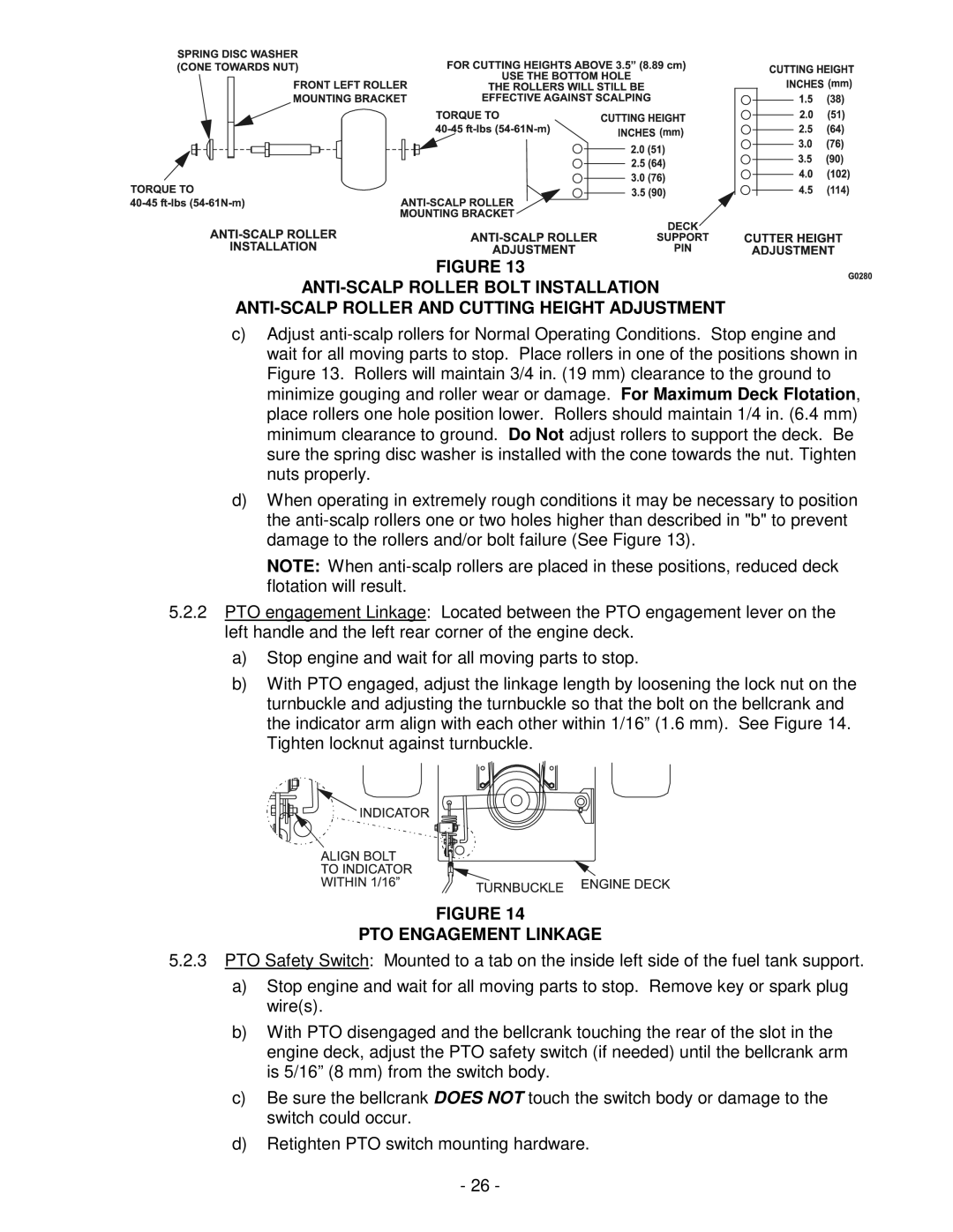 Exmark Metro HP manual PTO Engagement Linkage 