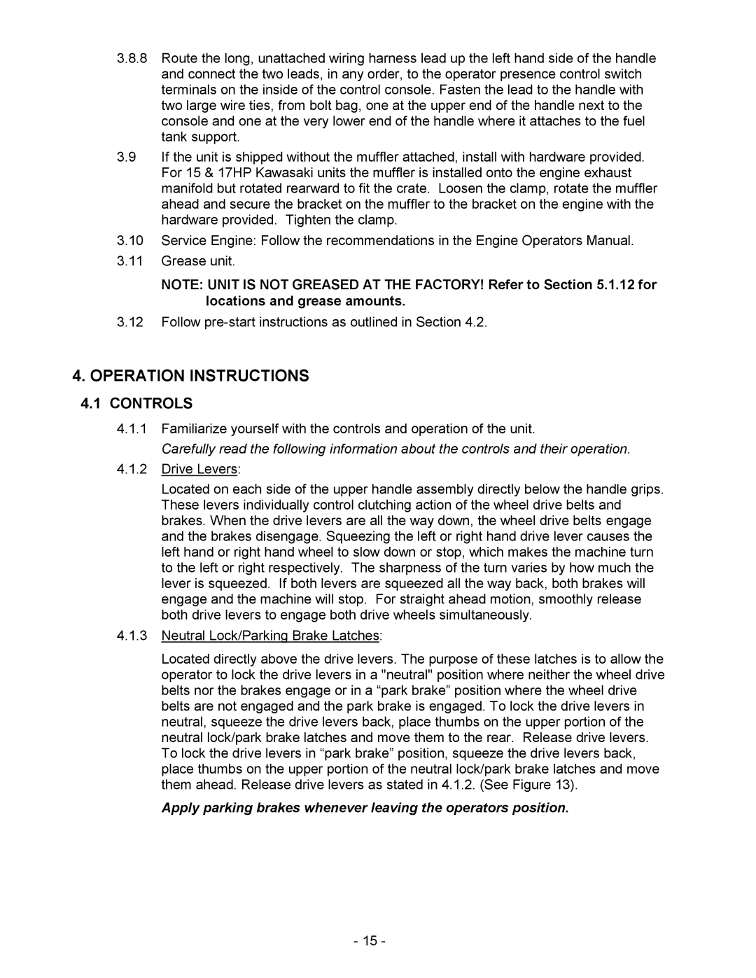 Exmark Metro manual Operation Instructions, Controls 