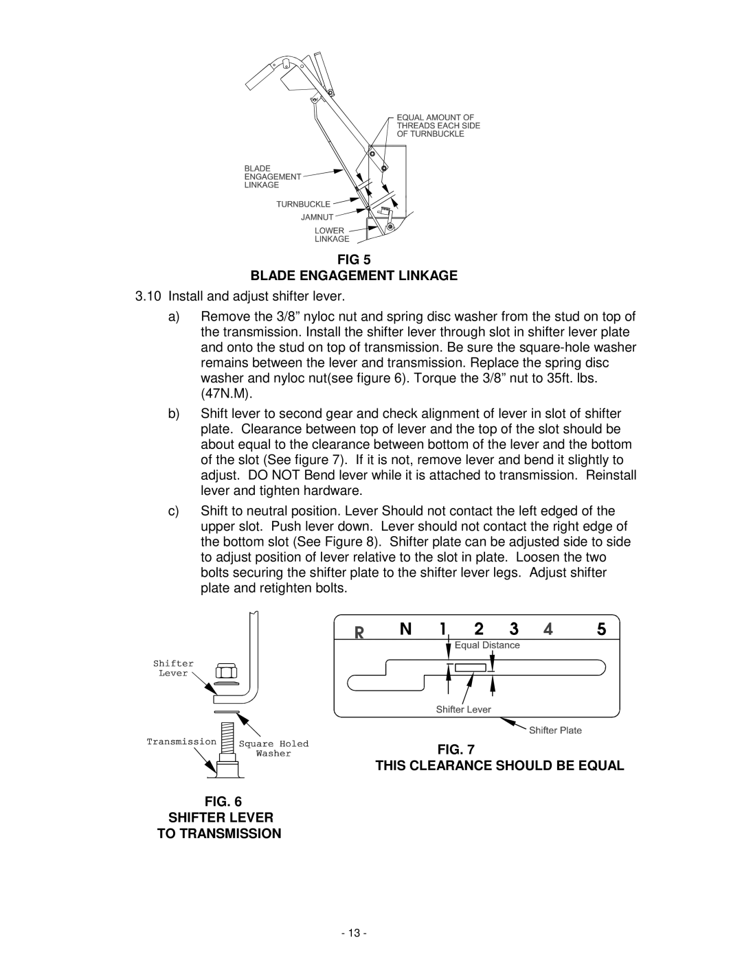 Exmark MHP3614KA, MHP3615KC manual Blade Engagement Linkage, This Clearance should be Equal Shifter Lever To Transmission 