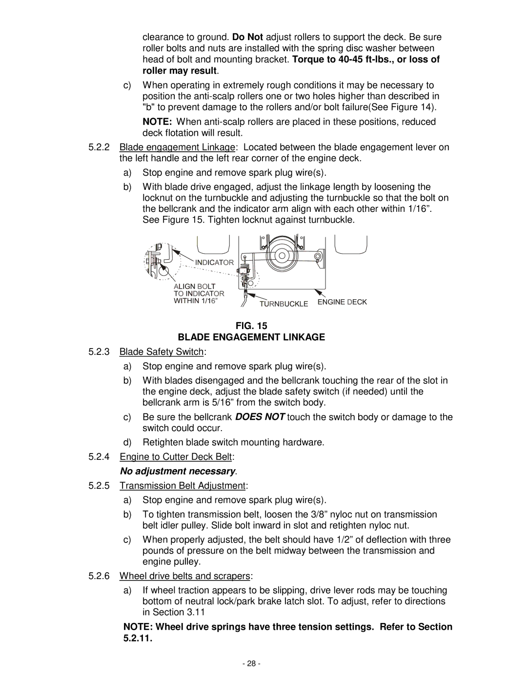 Exmark MHP4816BV, MHP3614KA, MHP3615KC, MHP3615KA, MHP4815KC manual Roller may result 