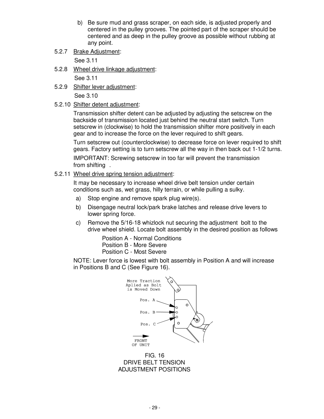 Exmark MHP4815KC, MHP3614KA, MHP3615KC, MHP3615KA, MHP4816BV manual Drive Belt Tension Adjustment Positions 