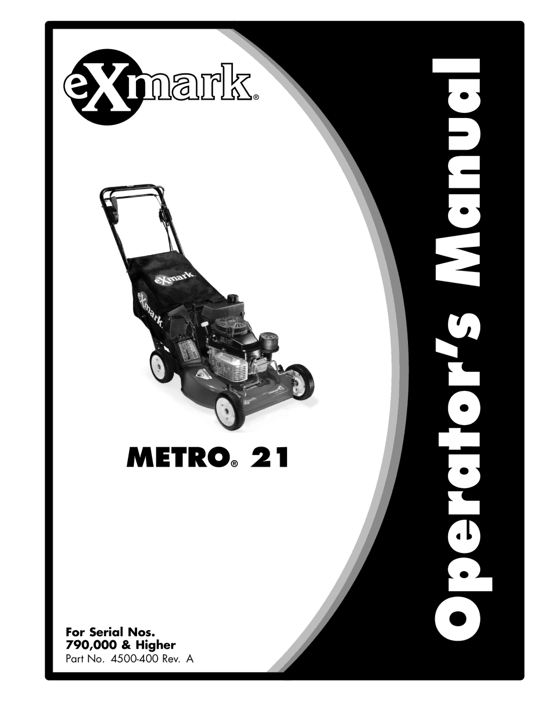 Exmark MPKA21 manual Metro 