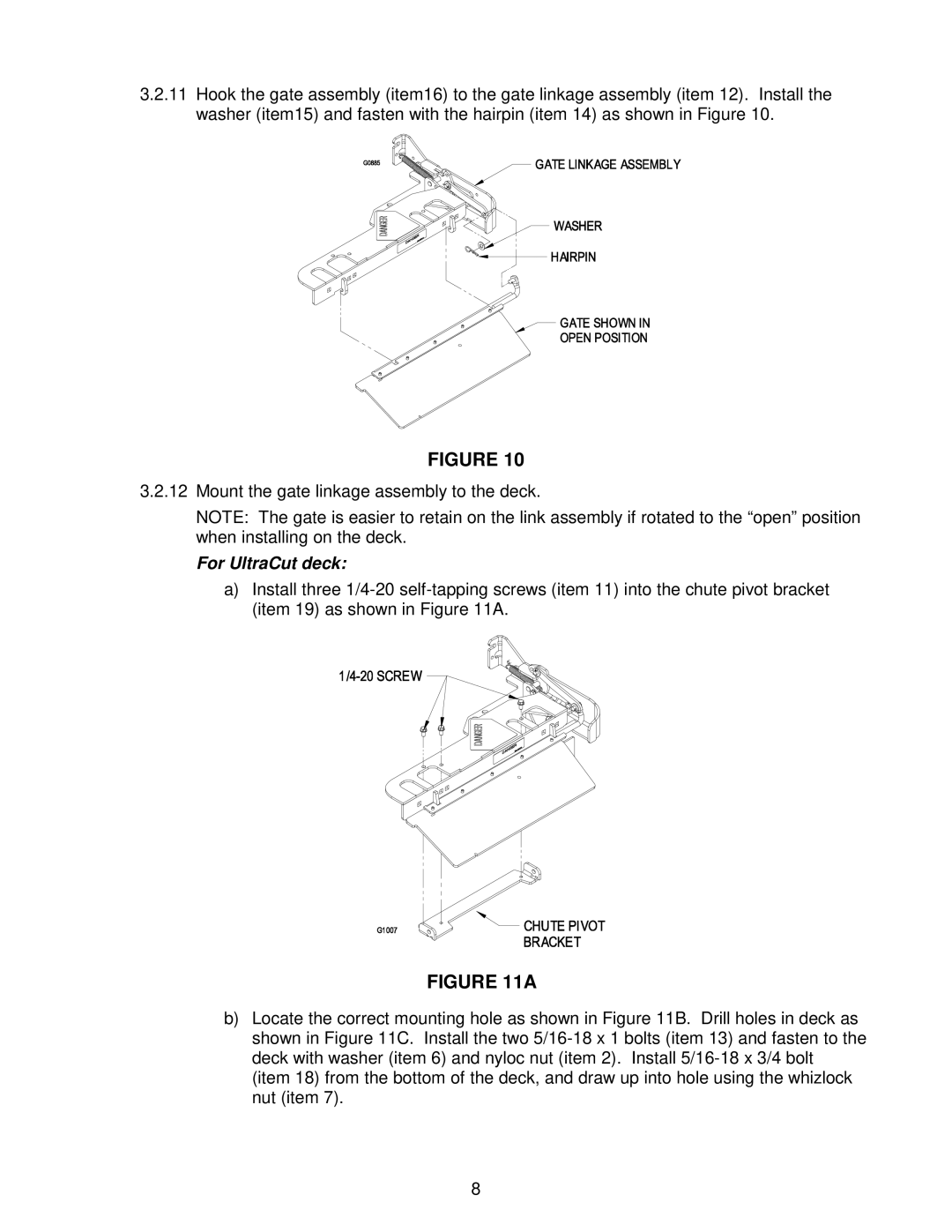 Exmark OCD01 manual For UltraCut deck 