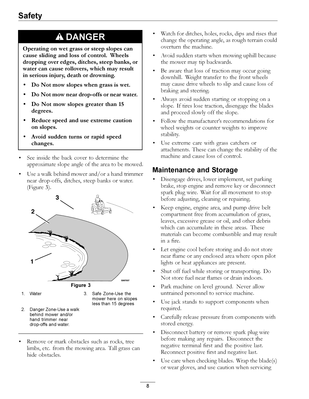 Exmark Phazer manual Maintenance and Storage 