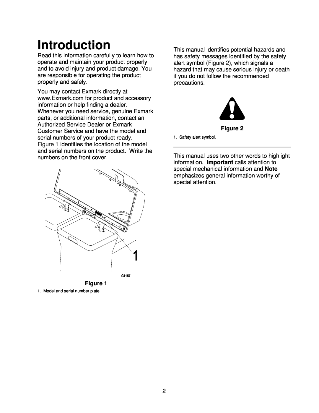 Exmark Quest Bagger manual Introduction, Figure 