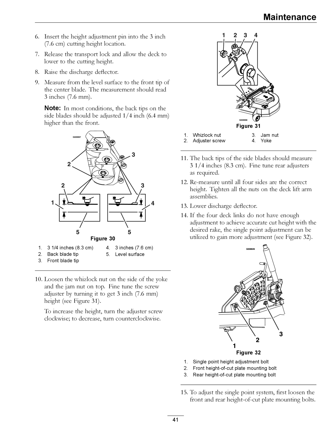 Exmark Series X manual Adjuster screw Yoke 4 inches 8.3 cm 