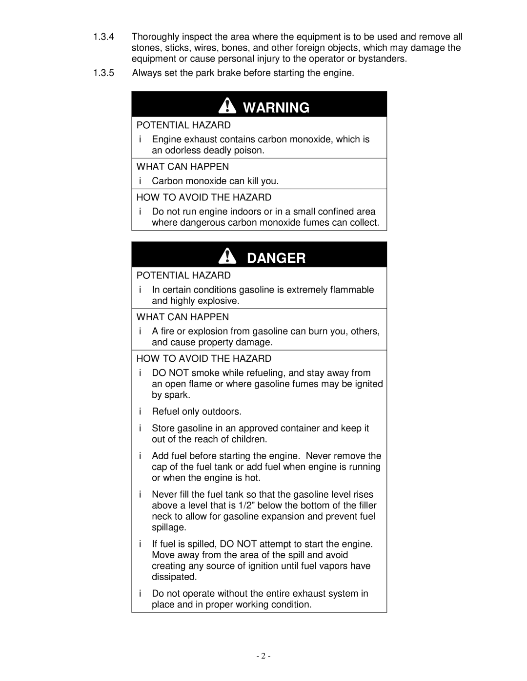 Exmark TR23KC manual Carbon monoxide can kill you 