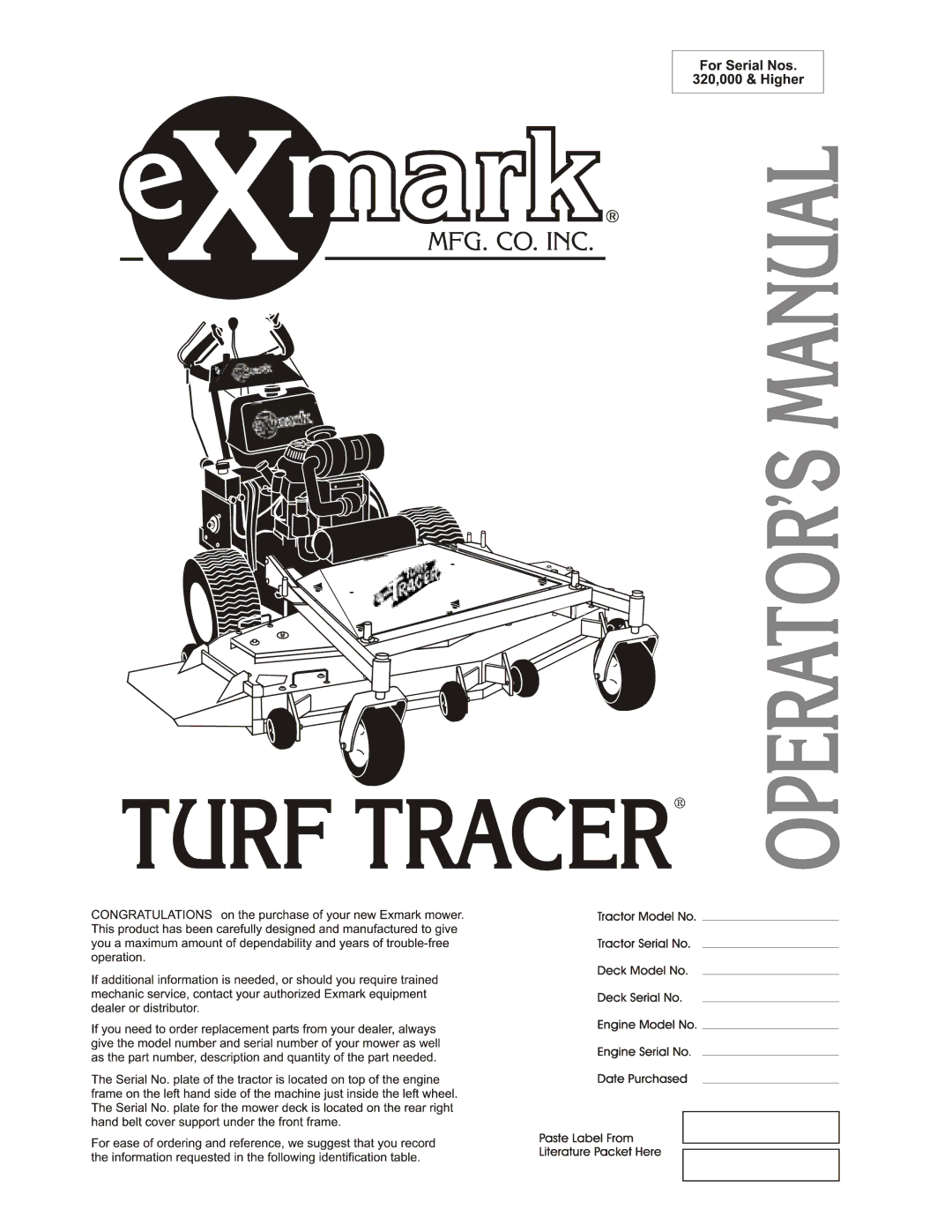 Exmark TT23KCC, TT23KAC, TT20KCC manual 