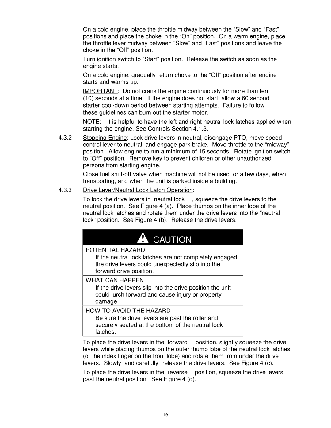 Exmark TT23KAC, TT23KCC, TT20KCC manual Potential Hazard 