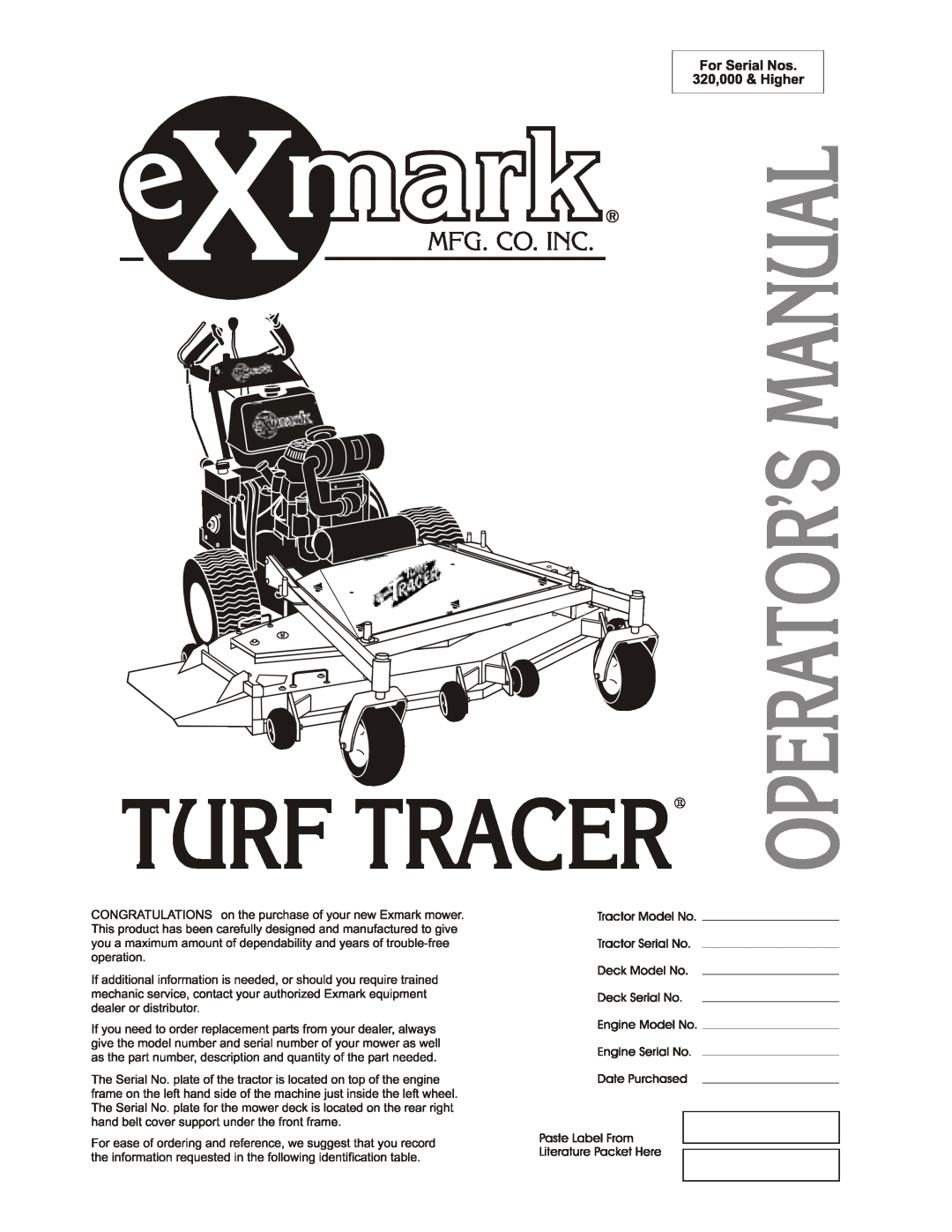 Exmark TT23KCC, TT23KAC, TT20KCC manual 