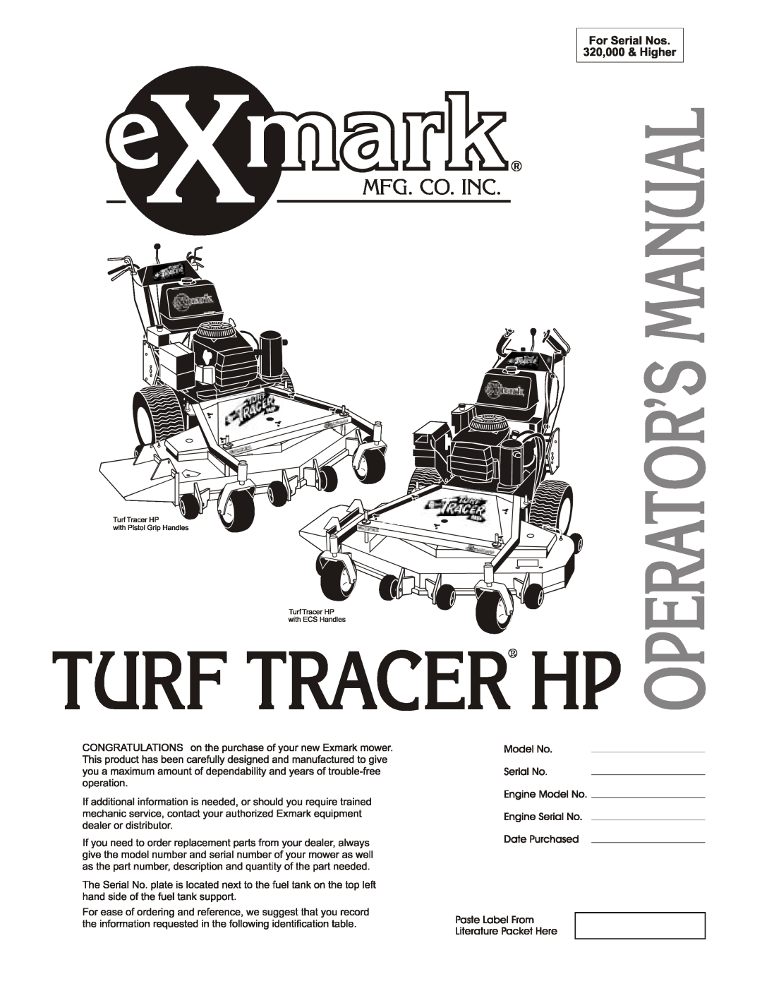 Exmark TT4817KAEC, TT4817KAC, TT5217KAC, TT3615KAC, TT5217KAEC manual 