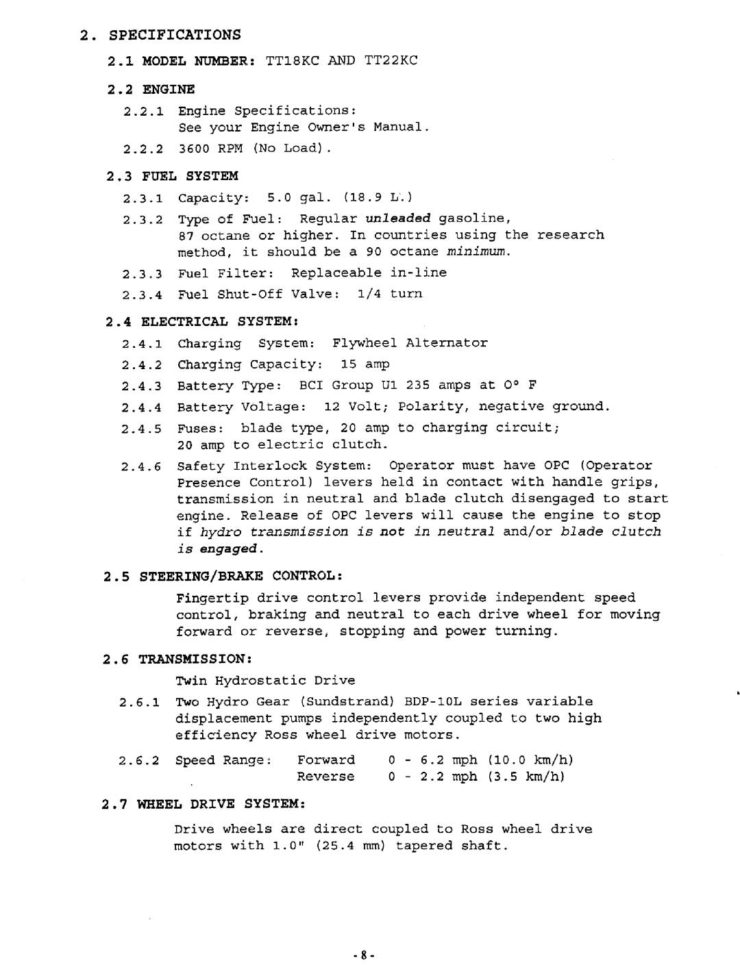 Exmark Turf Tracer Hydro manual 