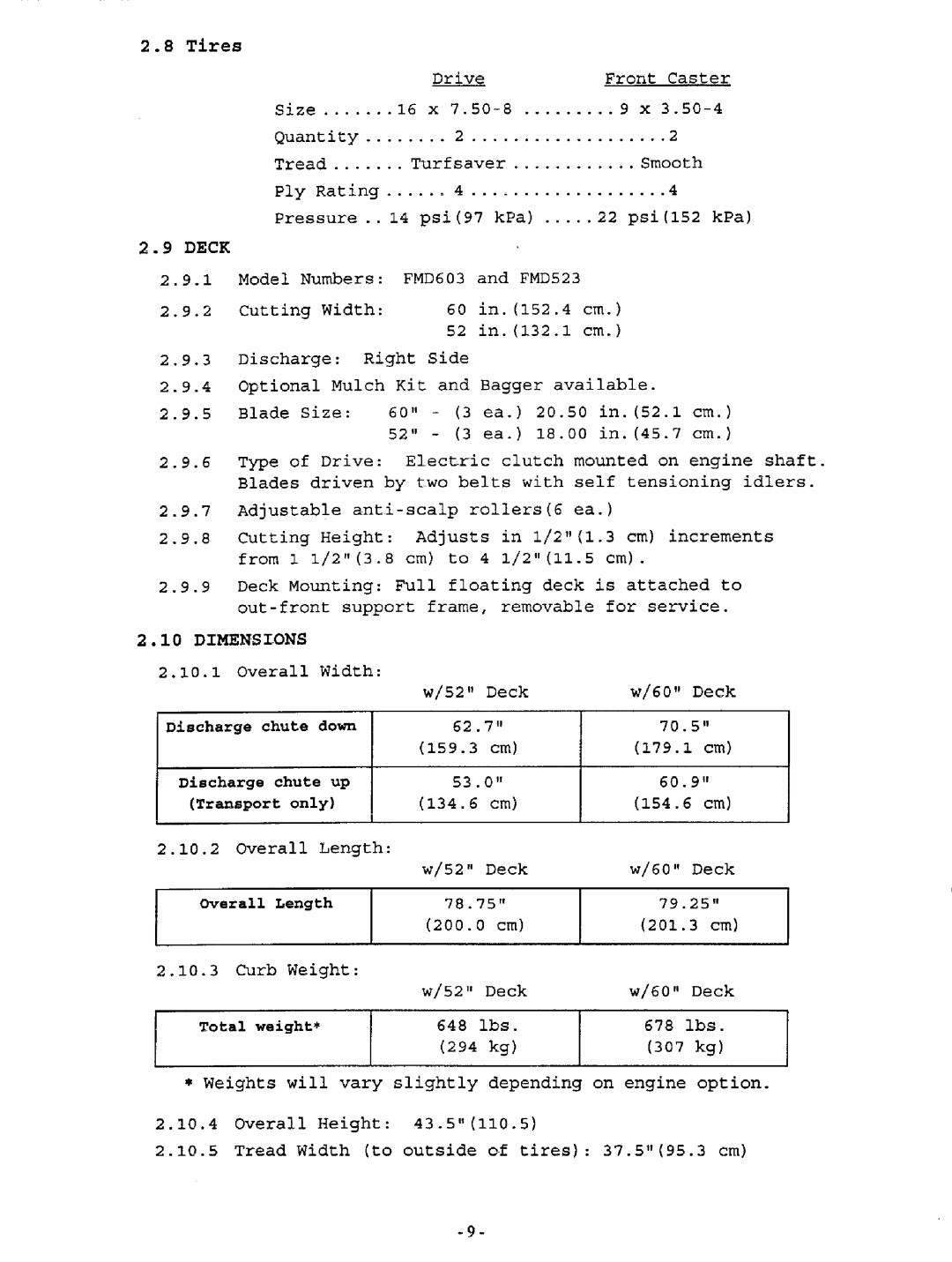 Exmark Turf Tracer Hydro manual 