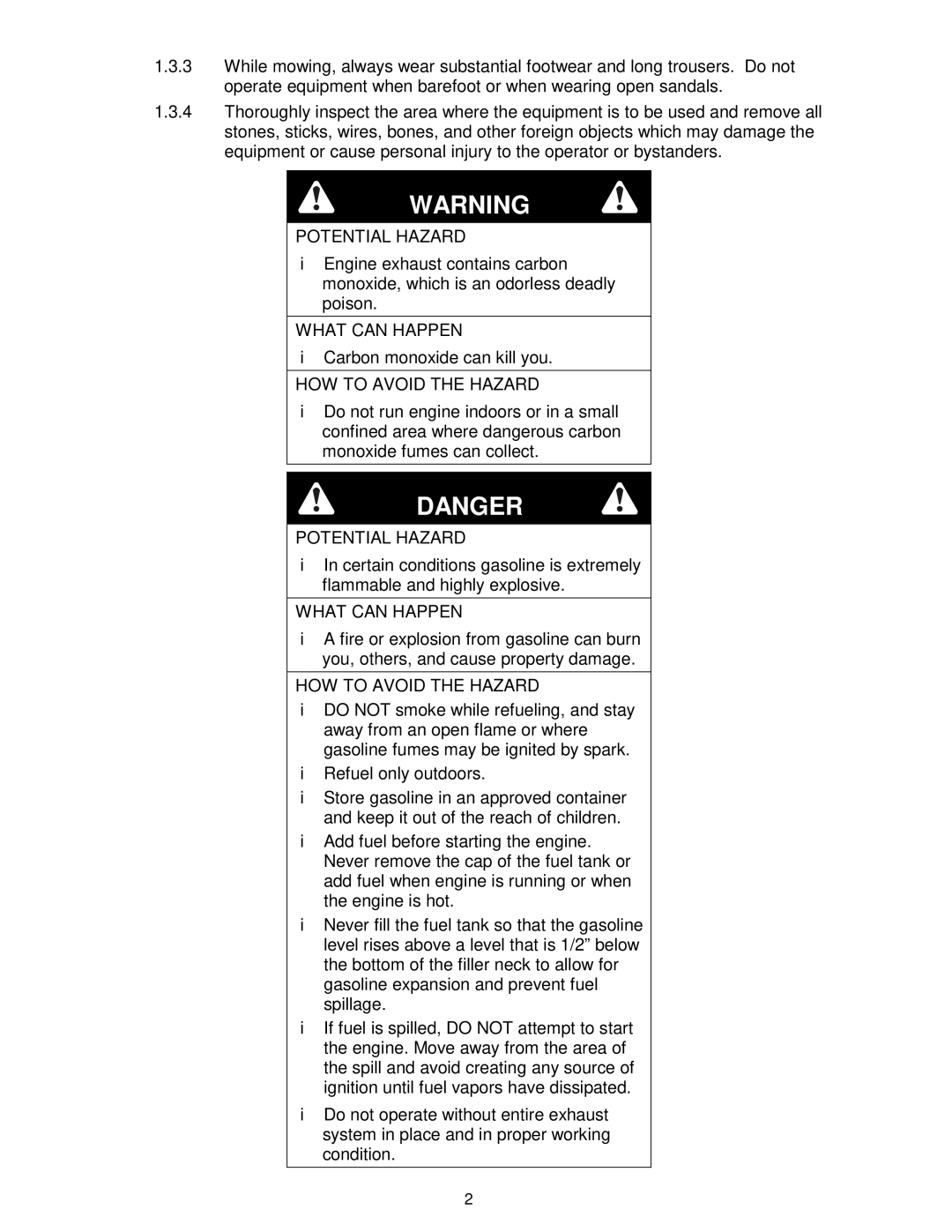 Exmark VH15KA362, VH15KA483 manual Carbon monoxide can kill you 