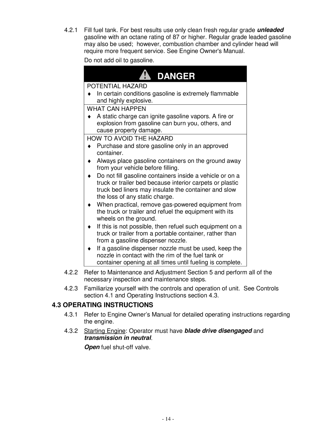 Exmark Vh3615ka, Vh4815ka, VH3615KA manual Operating Instructions 