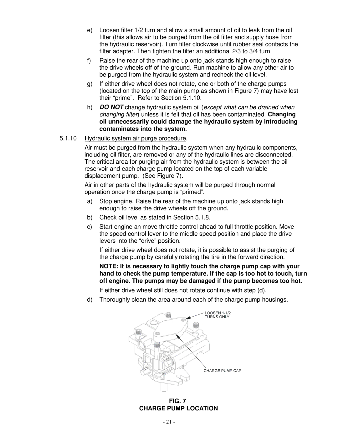 Exmark VH3615KA, Vh3615ka, Vh4815ka manual Charge Pump Location 