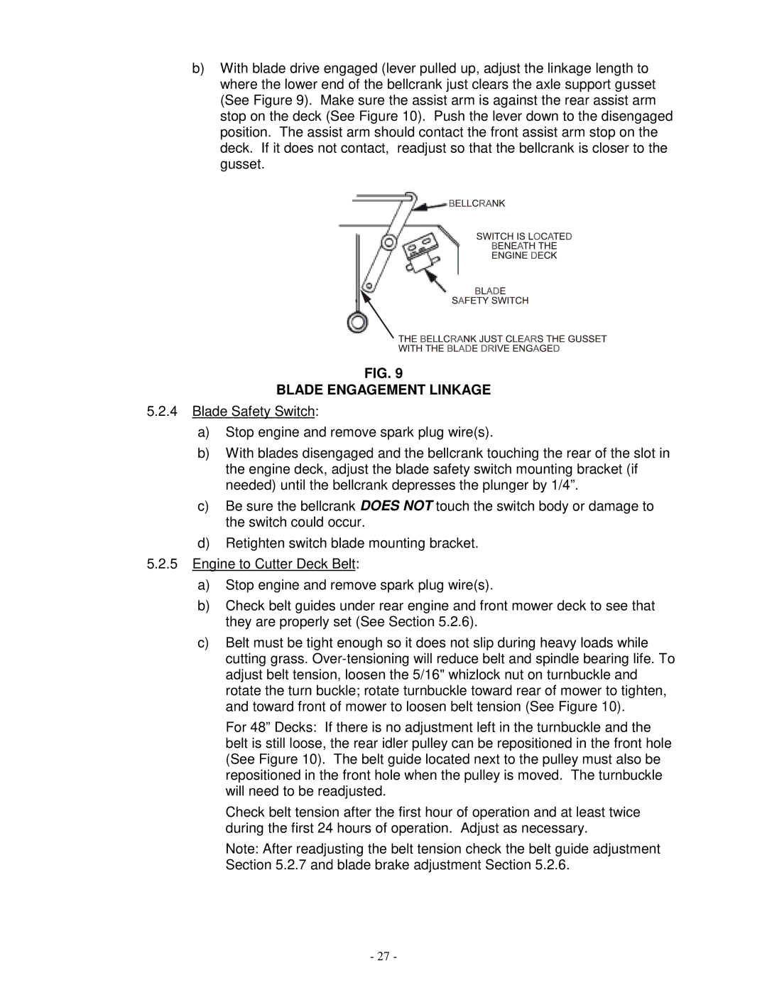 Exmark VH3615KA, Vh3615ka, Vh4815ka manual Blade Engagement Linkage 