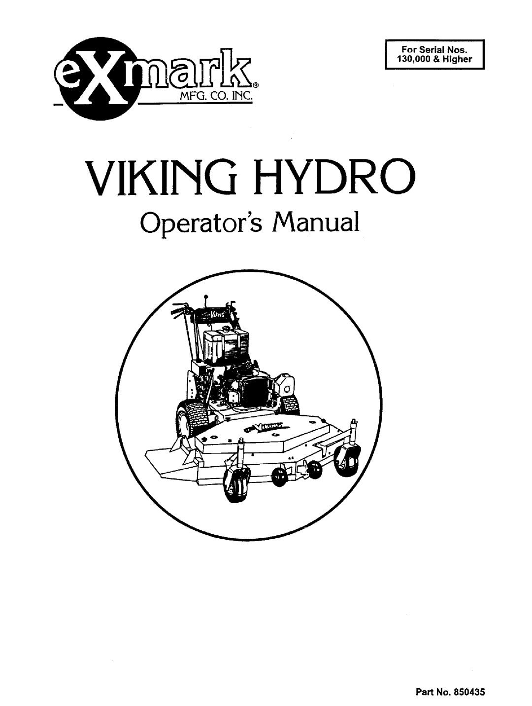 Exmark Viking Hydro manual 