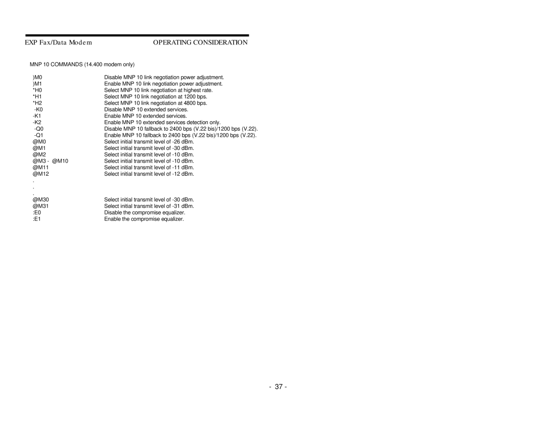 EXP Computer PCMCIA Ethernet Modem Adapter user manual Operating Consideration 