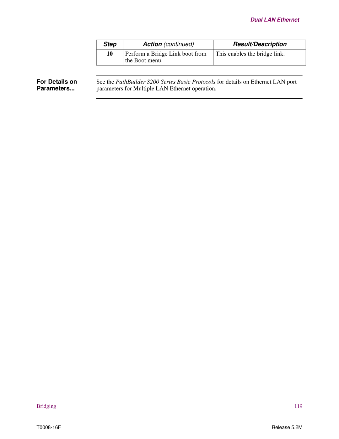 EXP Computer S200 manual For Details on, Parameters 