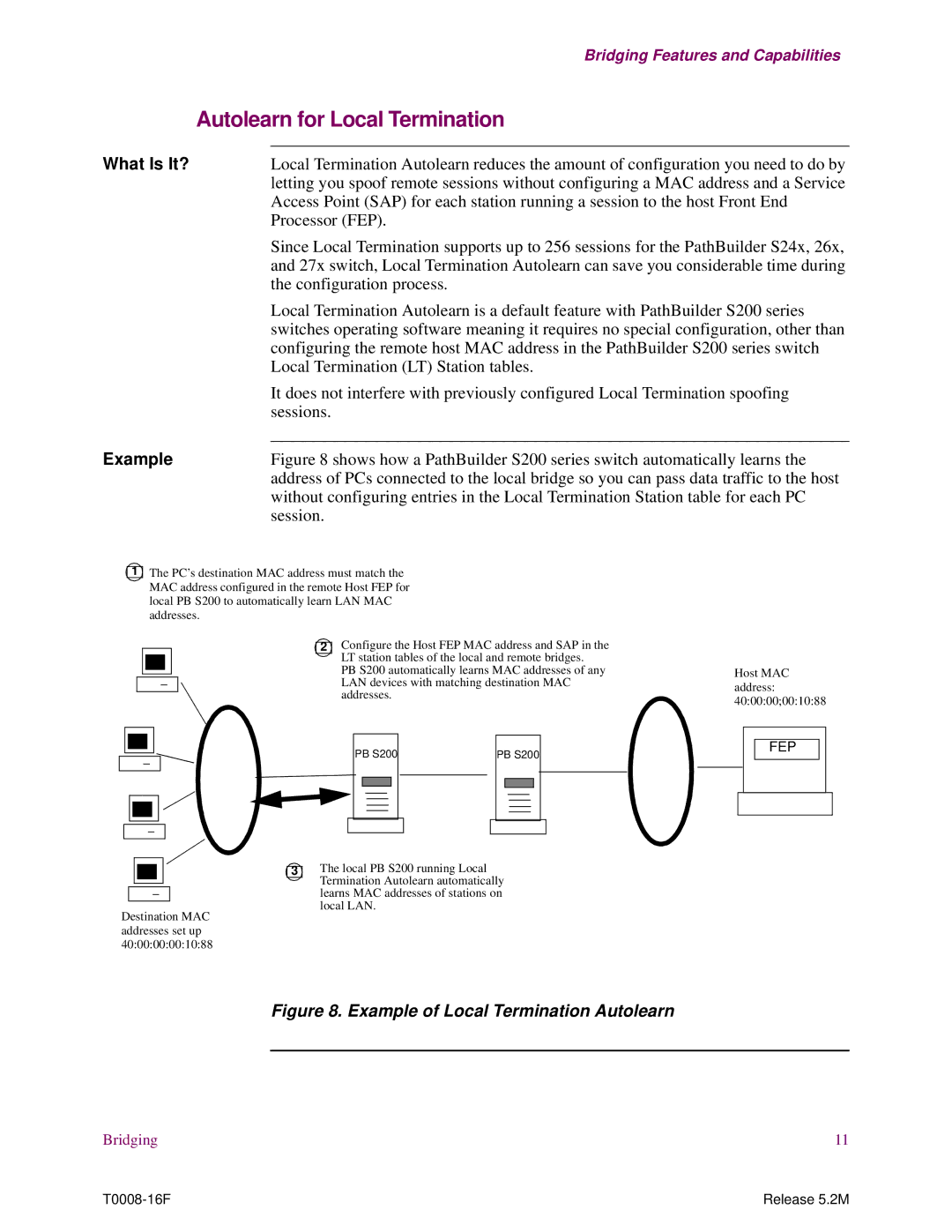 EXP Computer S200 manual Autolearn for Local Termination 