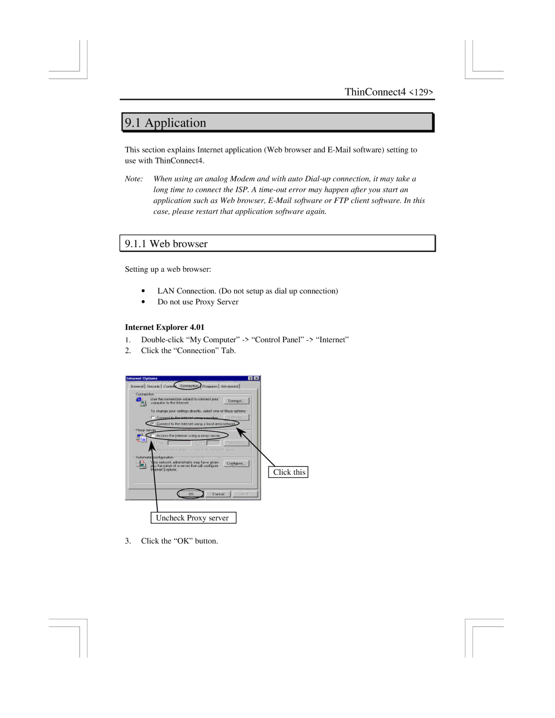 EXP Computer ThinConnect4 user manual Application, Web browser 