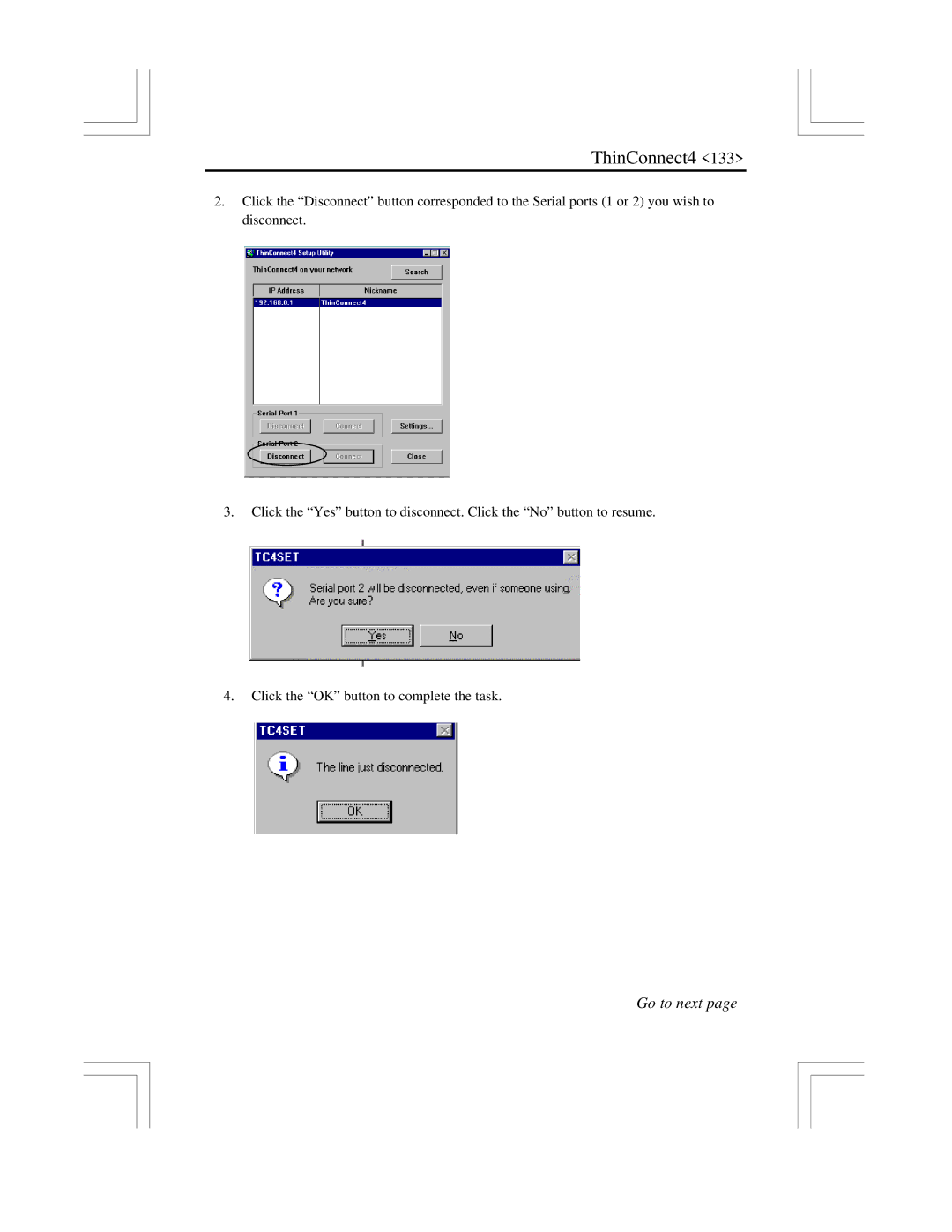 EXP Computer ThinConnect4 user manual Go to next 