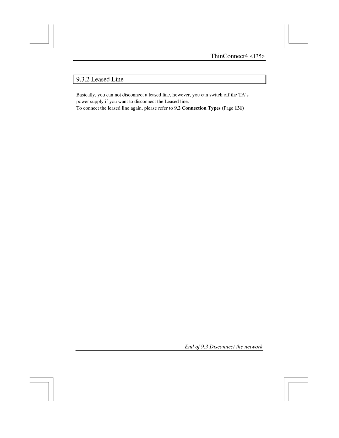 EXP Computer user manual ThinConnect4 Leased Line 