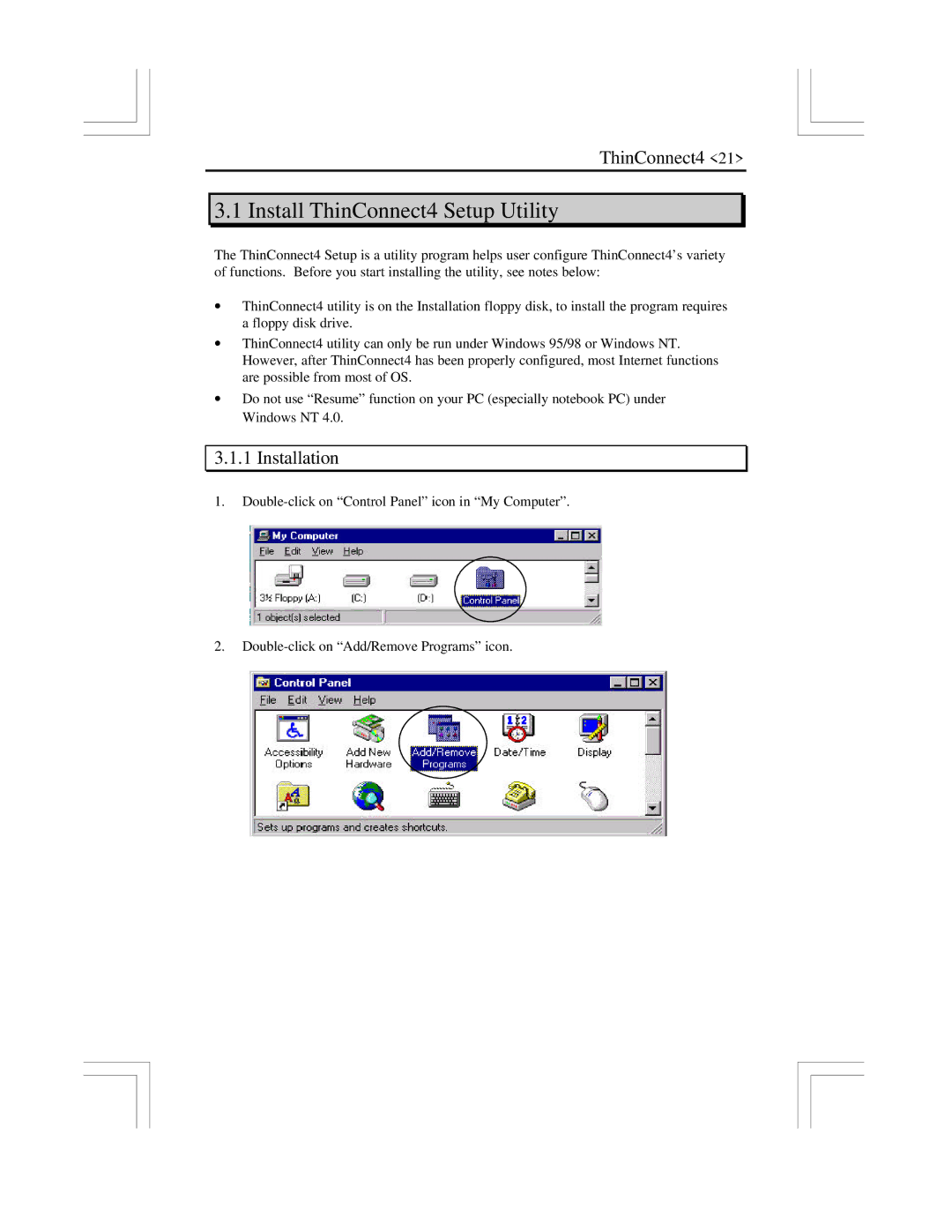 EXP Computer user manual Install ThinConnect4 Setup Utility, Installation 