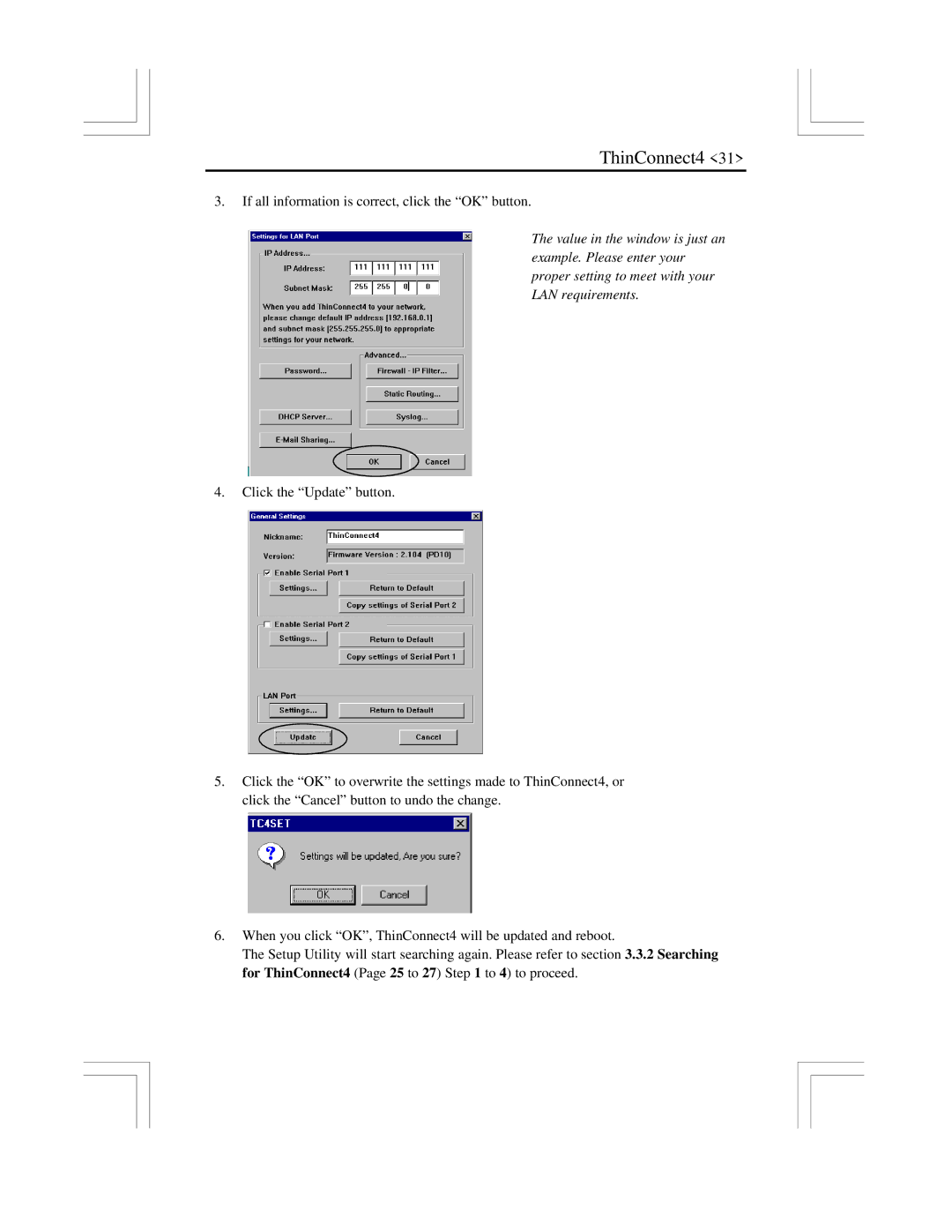 EXP Computer ThinConnect4 user manual If all information is correct, click the OK button 